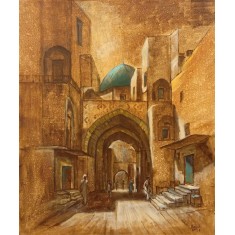 Sajjad Ahmed, 24 x 30 inch, Oil On Canvas, Cityscape Painting, AC-SJJ-001